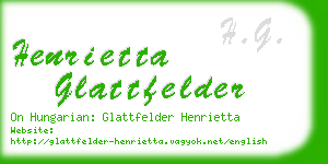 henrietta glattfelder business card